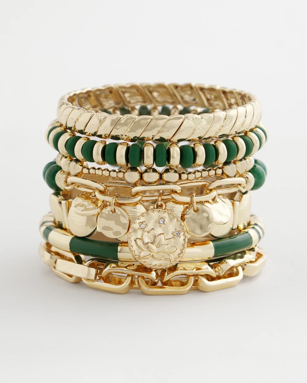 Chico's / Green Enamel Hinge Bangle