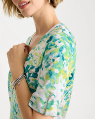 Chico's On Sale - Pima Printed Elbow Sleeve Tee