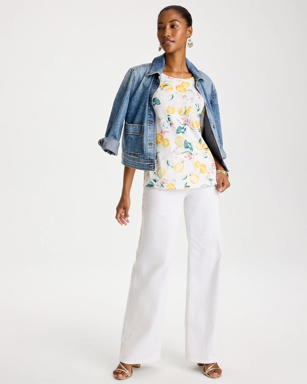 Chico's For Sale - Cotton Slub Printed Tee