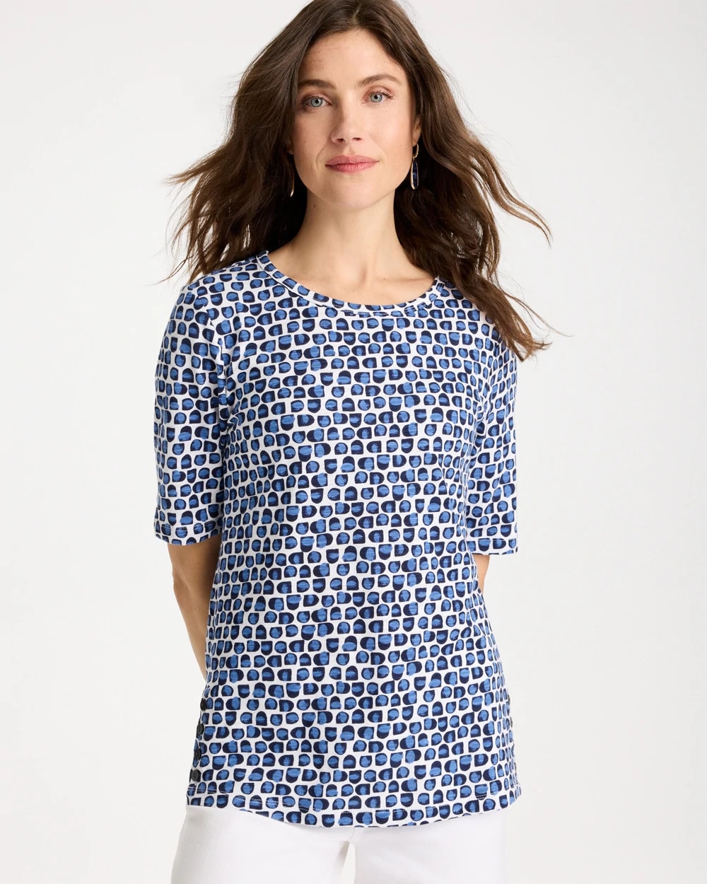 Chico's Outlet - Cotton Slub Printed Tee