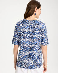 Chico's Outlet - Cotton Slub Printed Tee