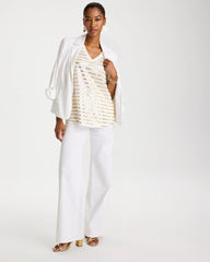 Chico's Online - Striped Cotton Slub V-Neck Tee