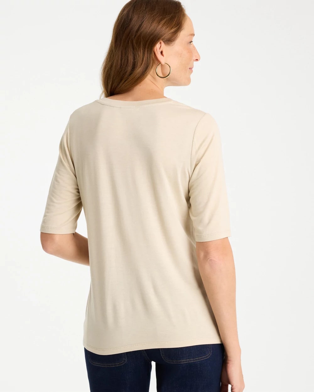 Chico's For Sale - Knit Sequin Elbow Tee