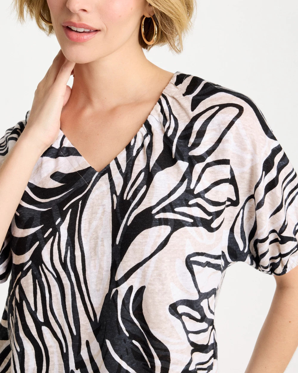 Chico's Online - Linen Ruched Palm Tee