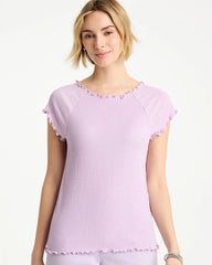 Chico's Sale - Textured Knit Lettuce Raglan Tee
