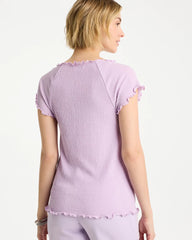 Chico's Sale - Textured Knit Lettuce Raglan Tee