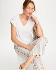 Chico's On Sale - Cotton Slub Epaulette Tee