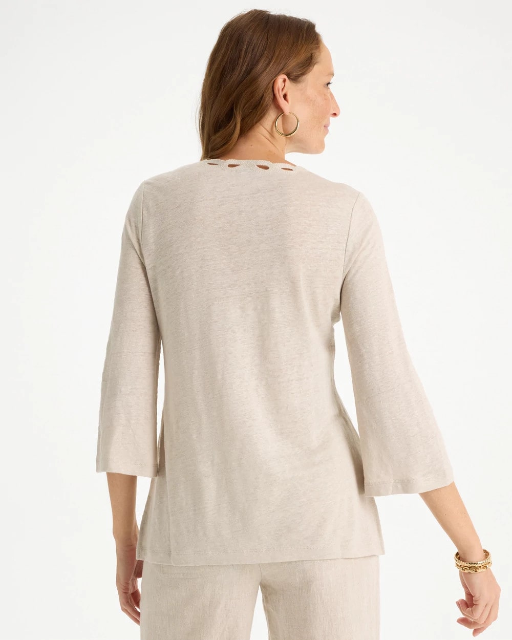 Chico's For Sale - Embroidered Linen Tee