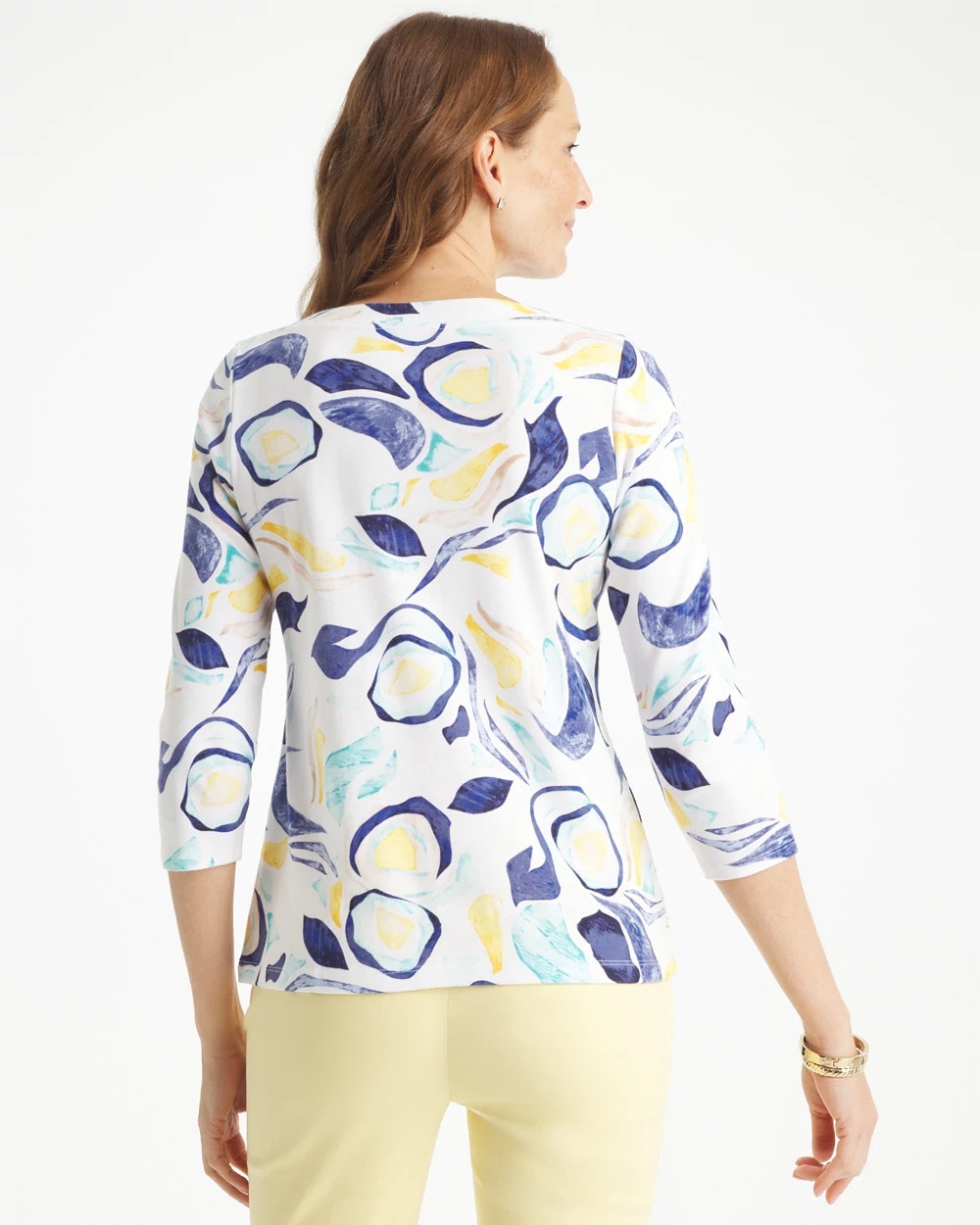 Chico's Sale - Abstract Pima 3/4 Sleeve Tee