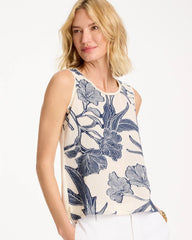 Chico's On Sale - Caviar Trim Floral Tank
