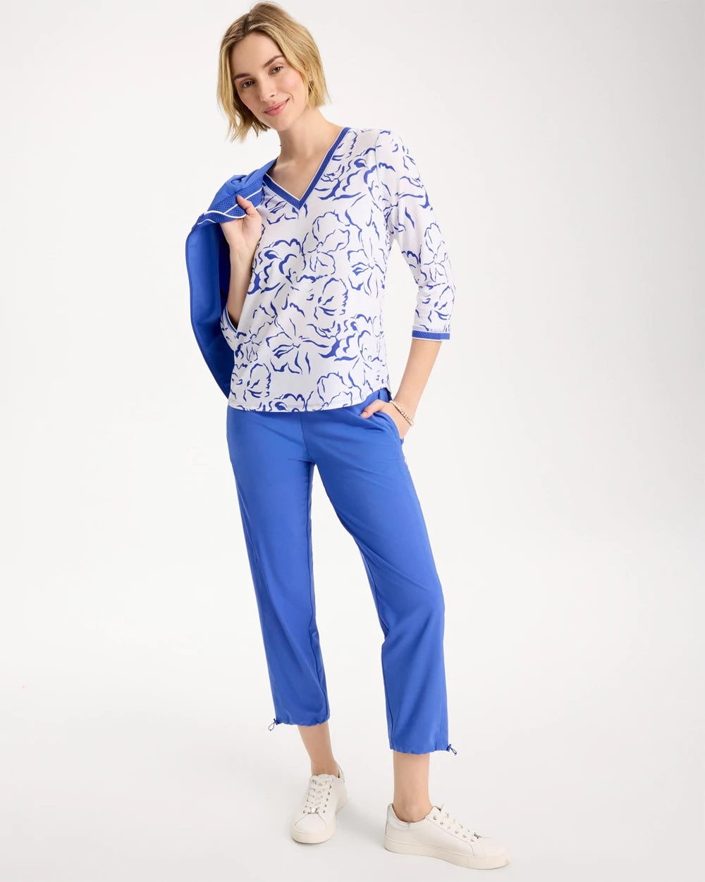 Chico's Sale - Zenergy® Slub Knit Mesh Trim Tee