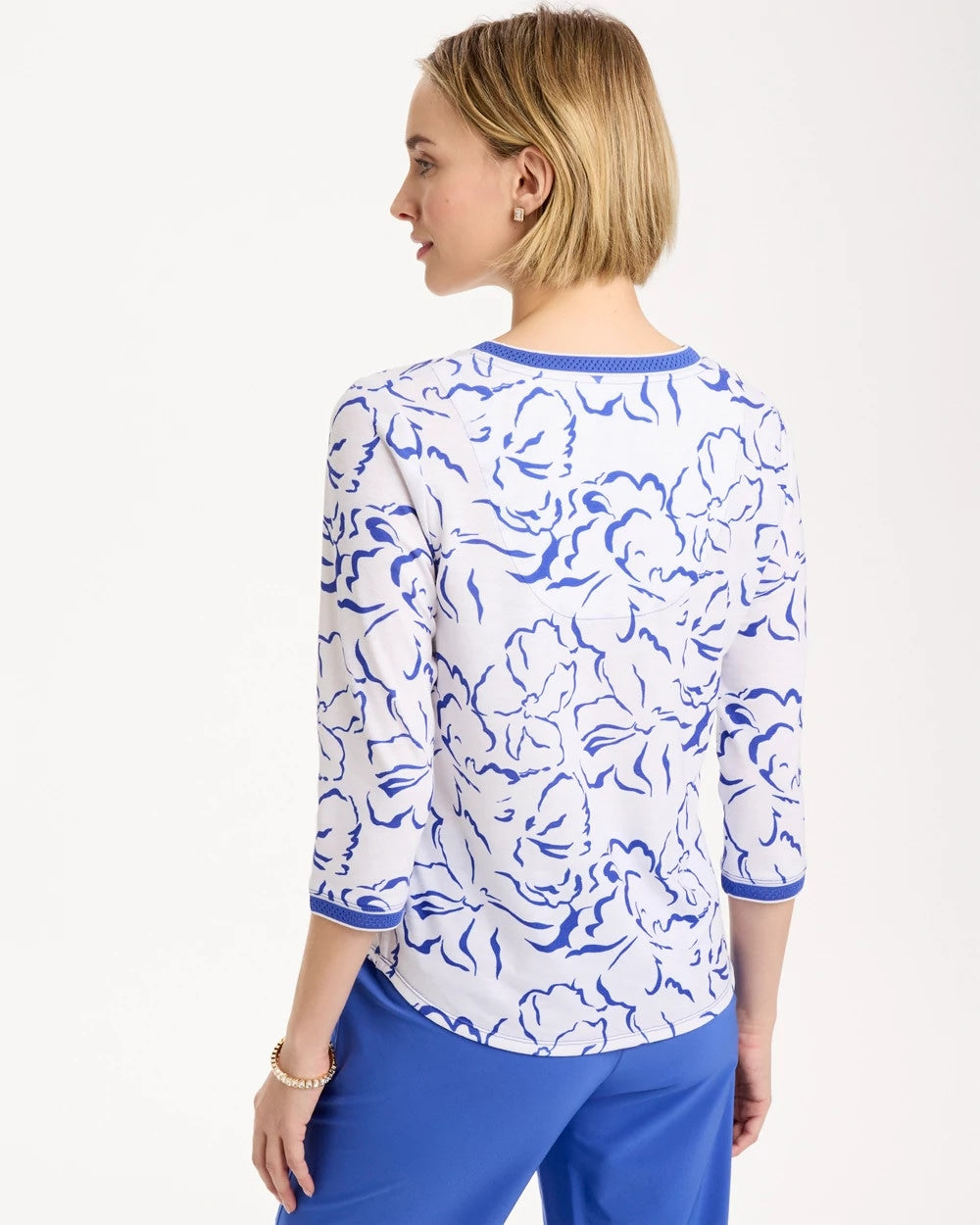 Chico's Sale - Zenergy® Slub Knit Mesh Trim Tee