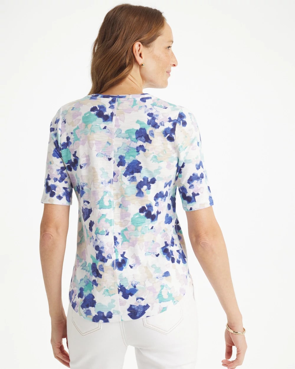 Chico's US - Pebbles Cotton Slub V-Neck Tee