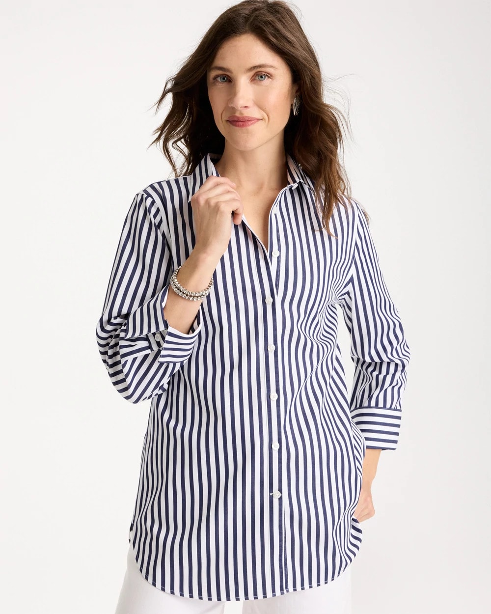 Chico's Sale - No Iron™ Stretch Striped Shirt