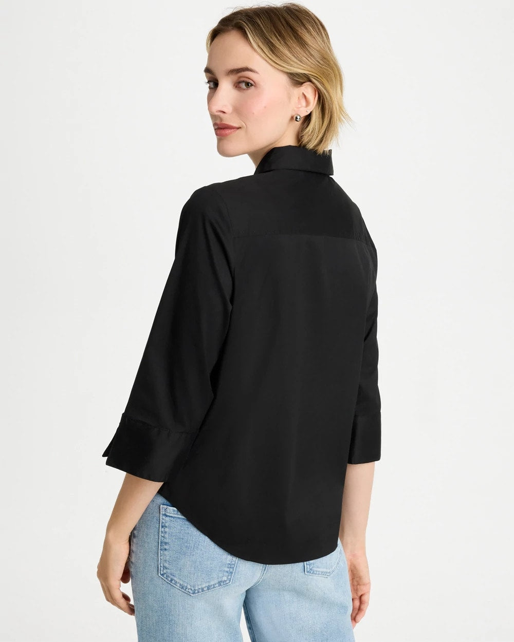 Chico's On Sale - Poplin Cotton Tie-Front Top