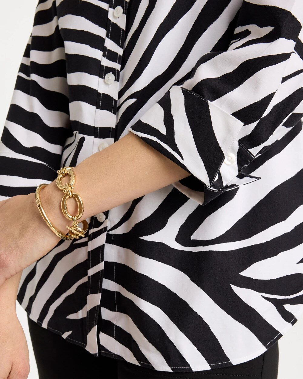 Chico's For Sale - No Iron™ Stretch Animal Print Shirt
