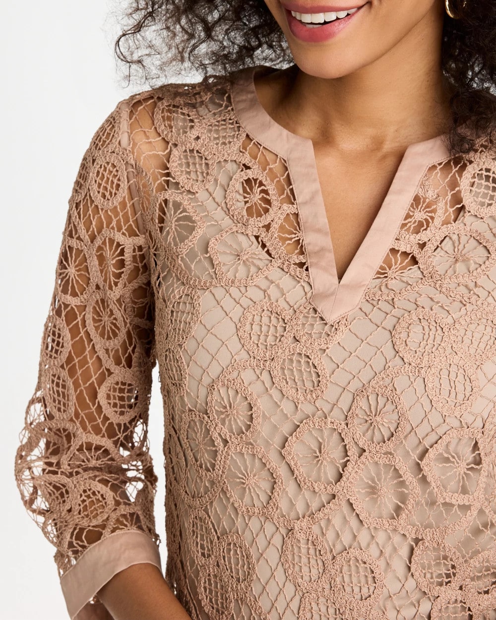 Chico's Online - Mixed-Media Medallion Lace Top