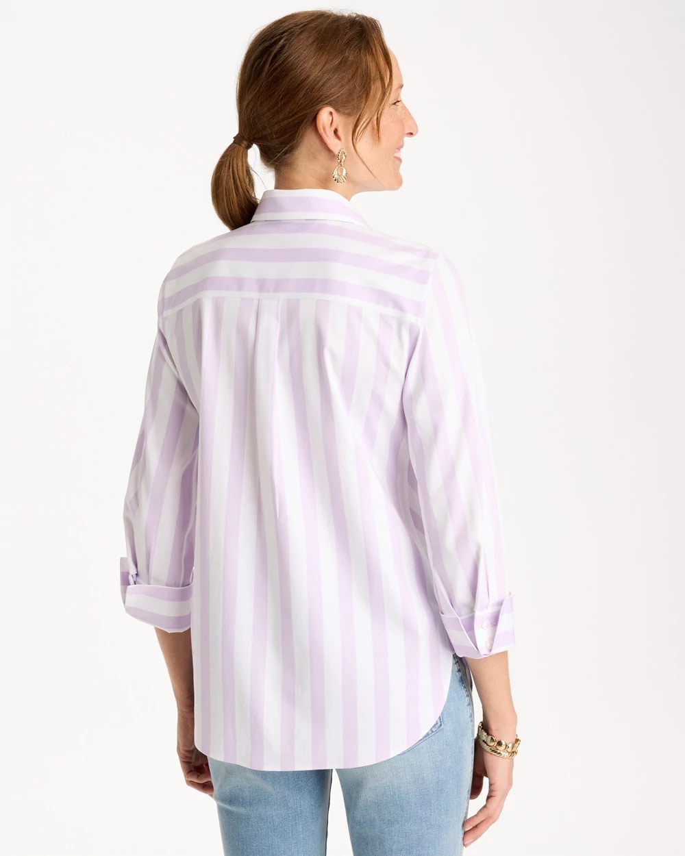 Chico's / No Iron™ Stretch Striped Shirt