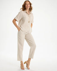 Chico's On Sale - Linen Camp Collared Shirt
