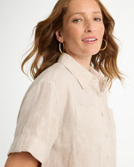 Chico's On Sale - Linen Camp Collared Shirt