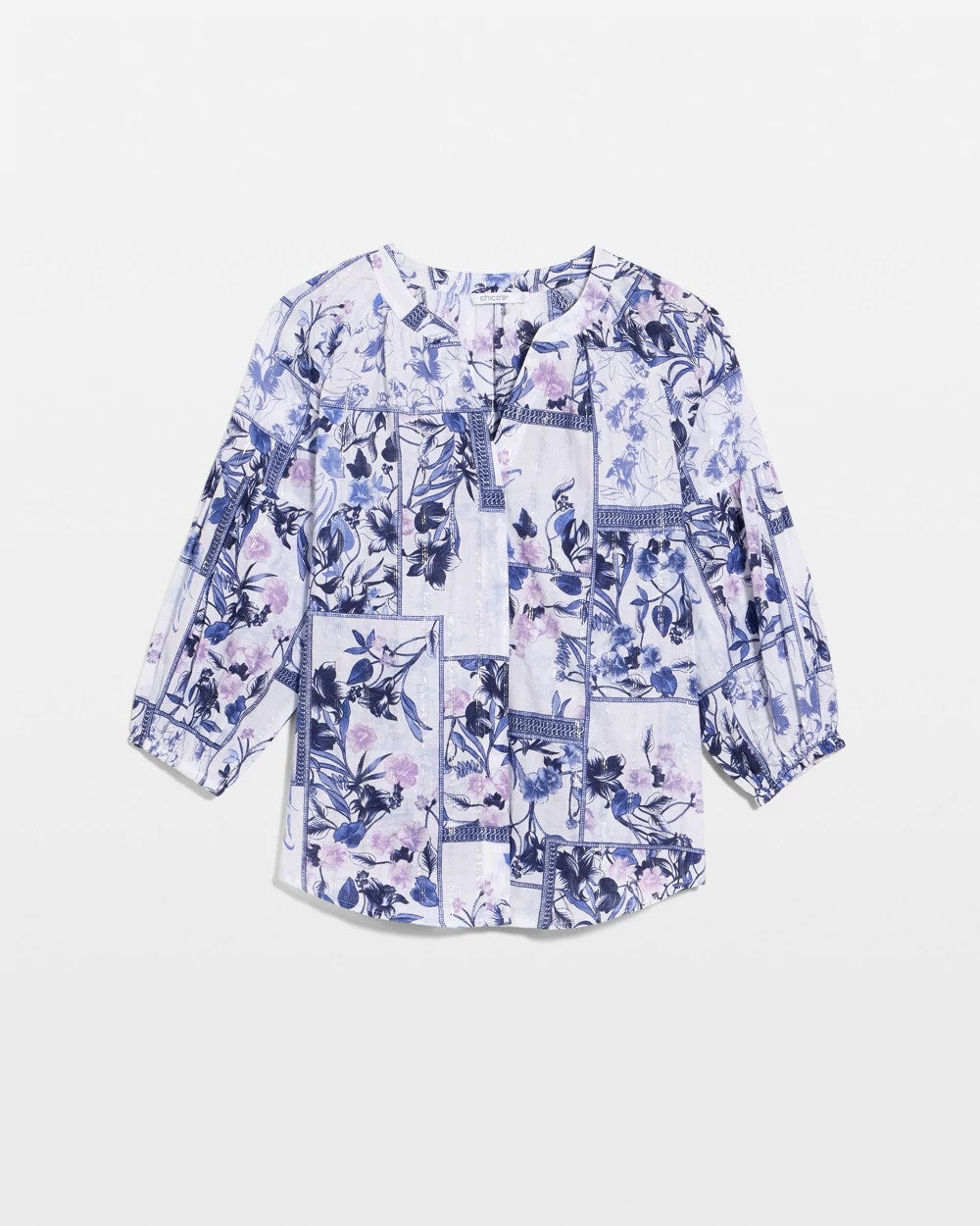 Chico's Outlet - Cotton Printed Billow Sleeve Blouse