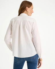 Chico's Online - Linen Flower Embellished Blouse