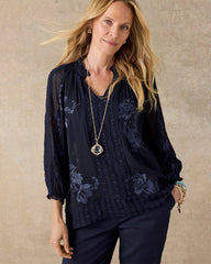 Chico's US - Embellished Splitneck Blouse