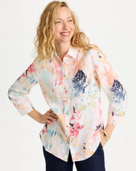Chico's Discount - No Iron™ Linen Printed Shirt