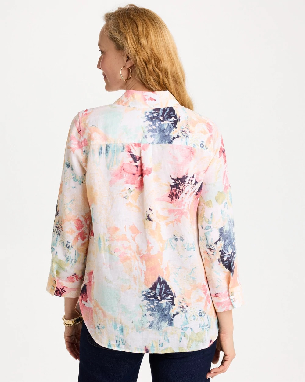Chico's Discount - No Iron™ Linen Printed Shirt