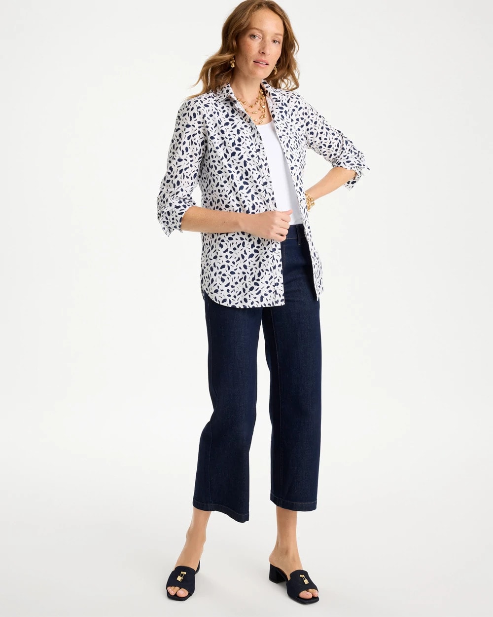 Chico's Sale - No Iron™ Stretch Printed Shirt