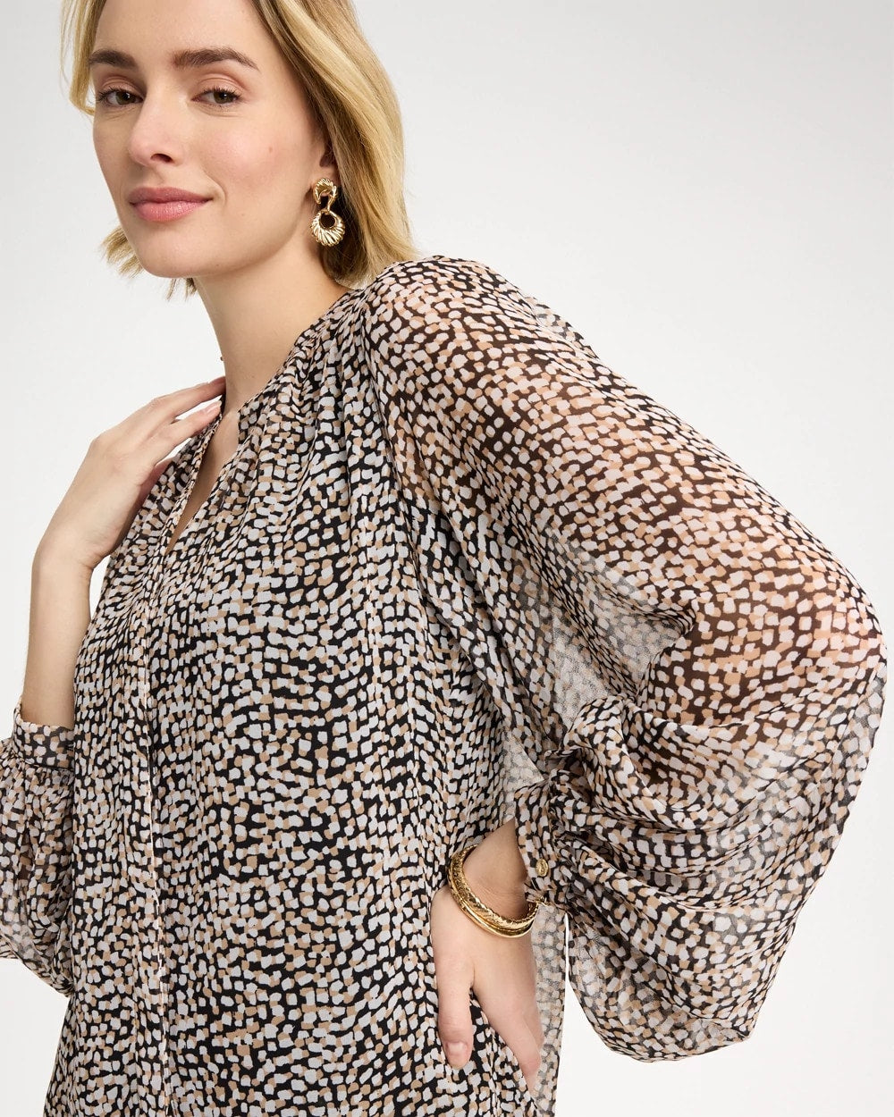 Chico's Online - Georgette Printed Squares Blouse