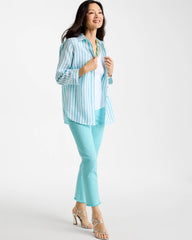 Chico's US - No Iron™ Linen Striped Shirt