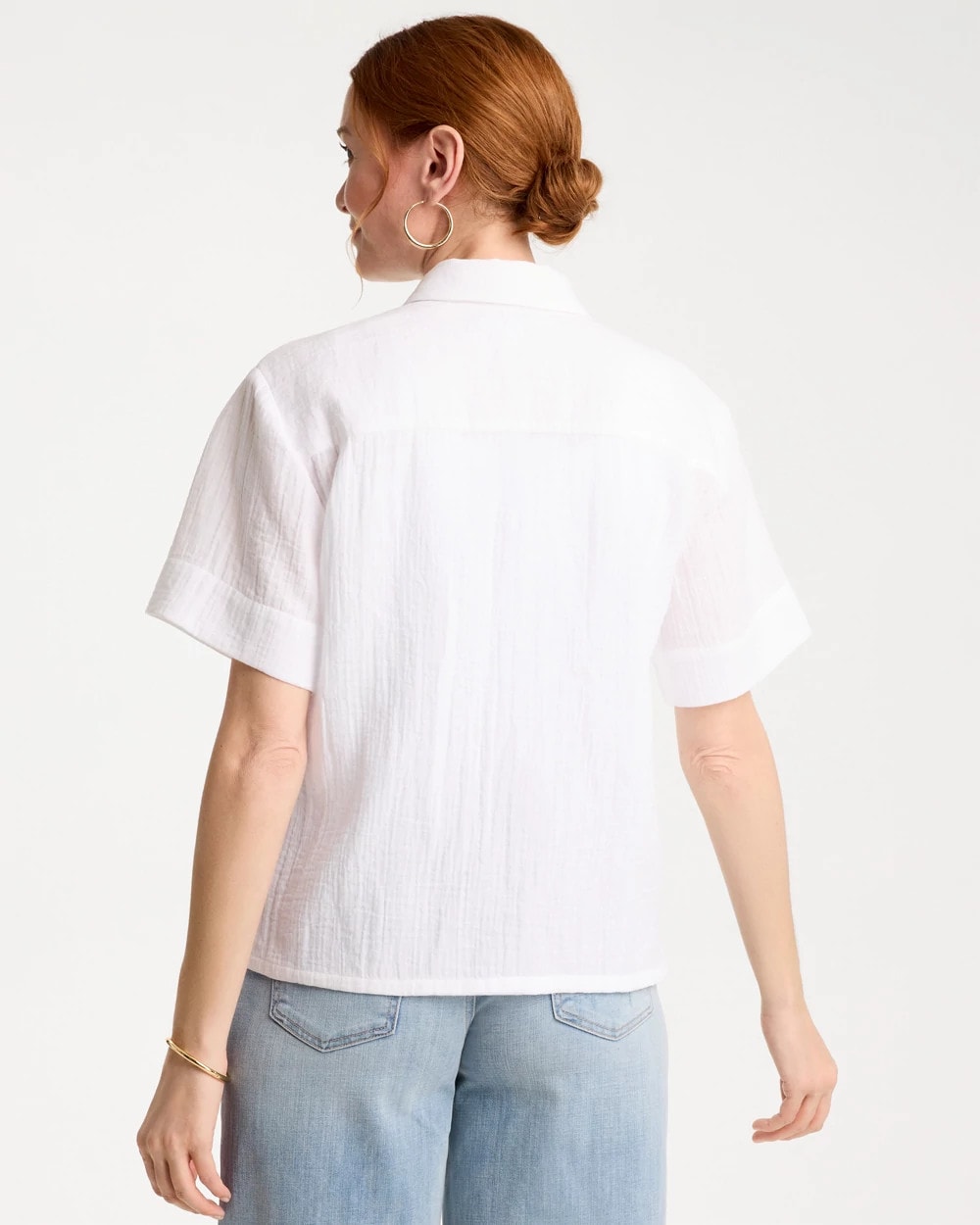 Chico's / Cotton Gauze Camp Shirt