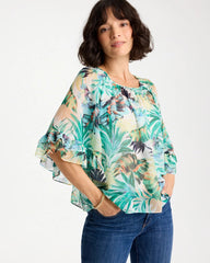 Chico's On Sale - Printed Georgette Swing Blouse