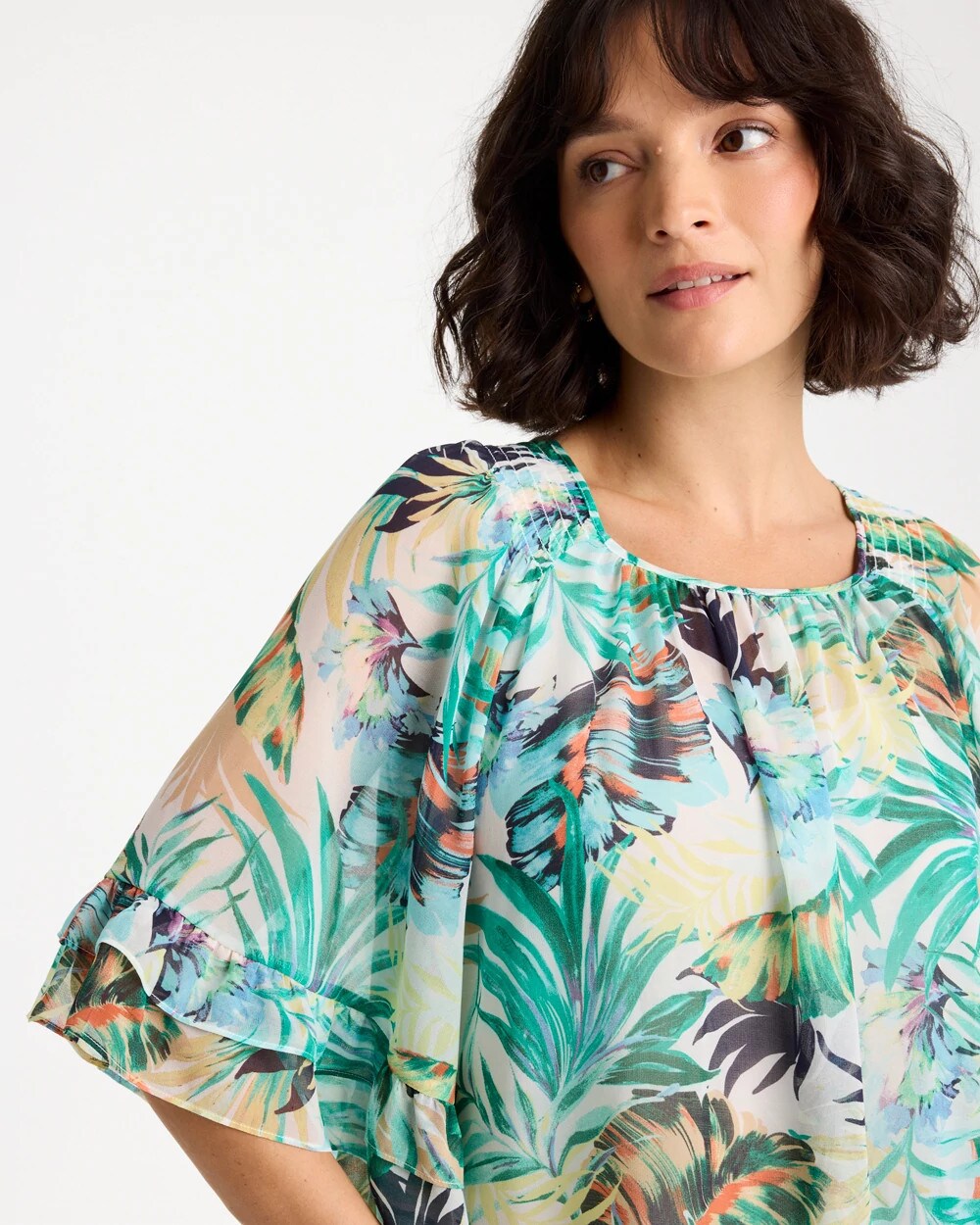 Chico's On Sale - Printed Georgette Swing Blouse