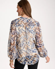Chico's Outlet - Georgette Printed Blouse
