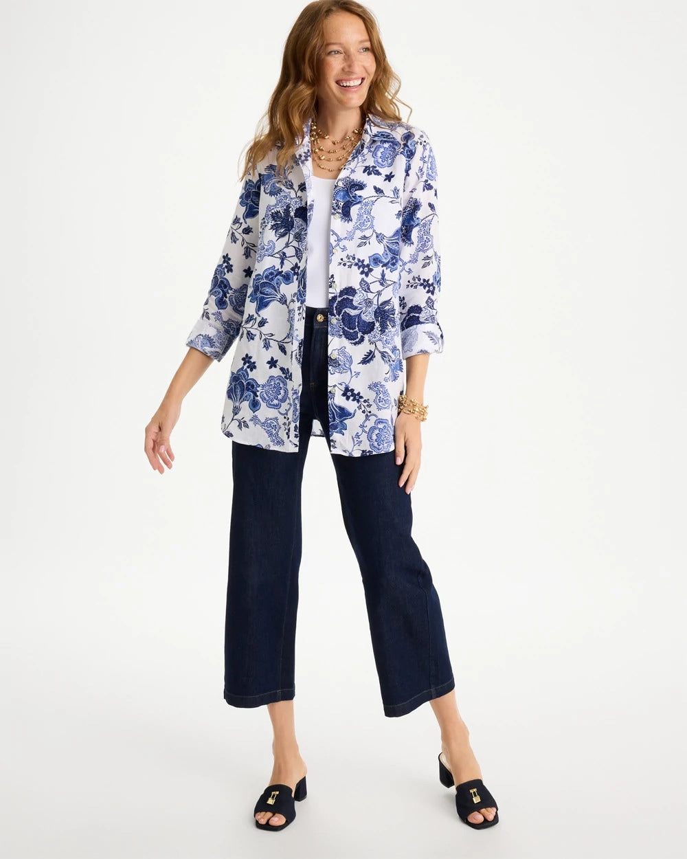 Chico's / No Iron™ Linen Bloom Shirt