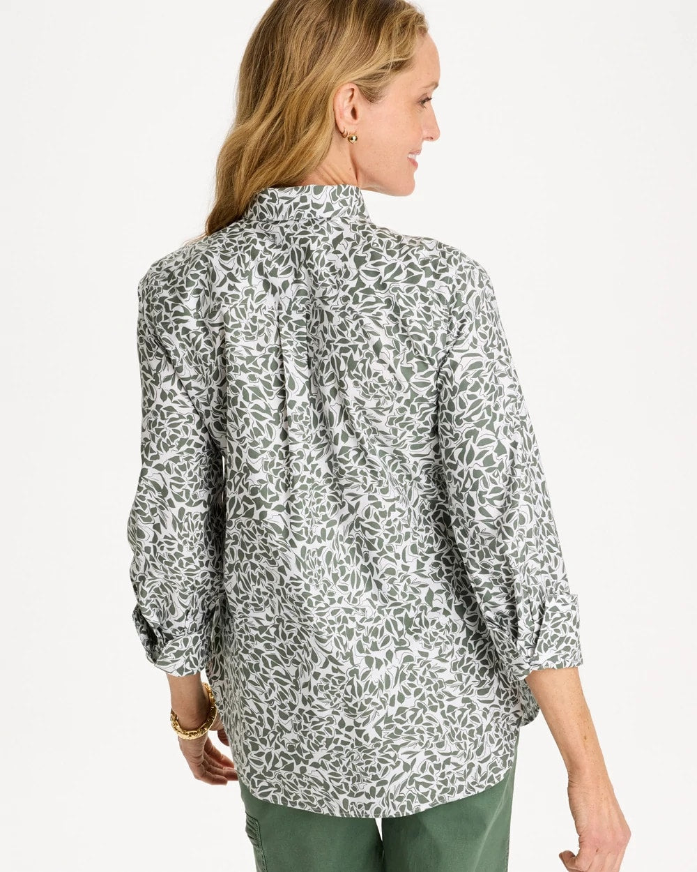Chico's Discount - Printed No Iron Stretch Shirt