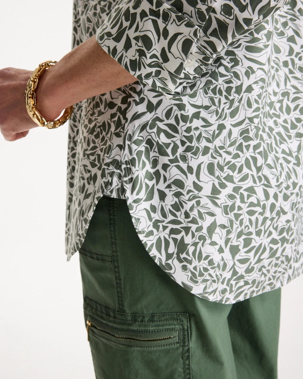 Chico's Discount - Printed No Iron Stretch Shirt