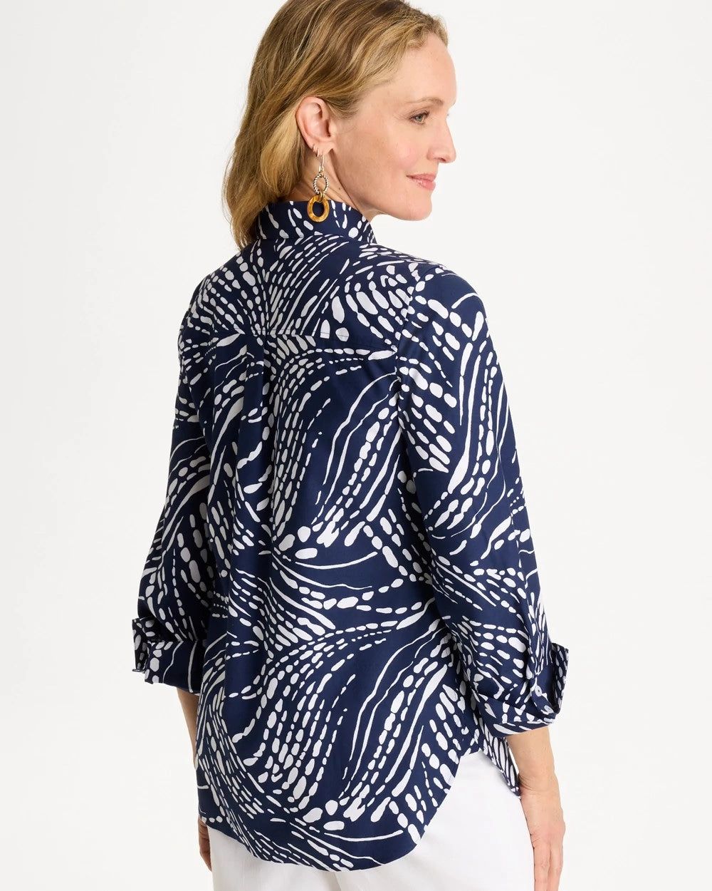 Chico's Sale - Printed No Iron Stretch Shirt
