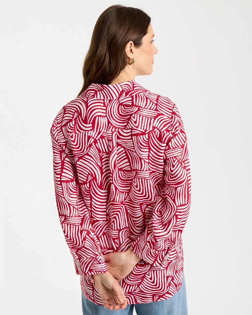 Chico's US - No Iron™ Linen Geo Print Shirt