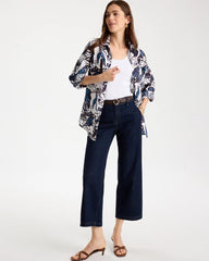 Chico's Discount - Printed No Iron Linen Shirt