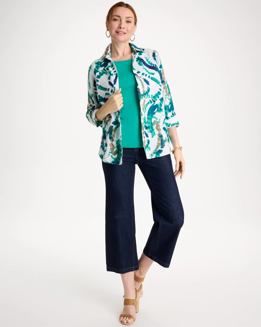 Chico's Sale - No Iron™ Athena Dye Linen Shirt