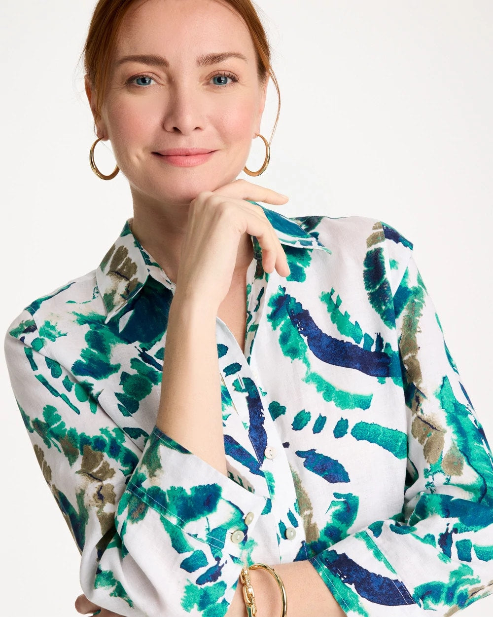 Chico's Sale - No Iron™ Athena Dye Linen Shirt