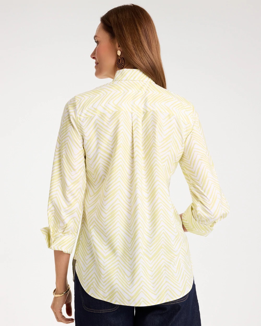 Chico's On Sale - Chevron No Iron Stretch Shirt