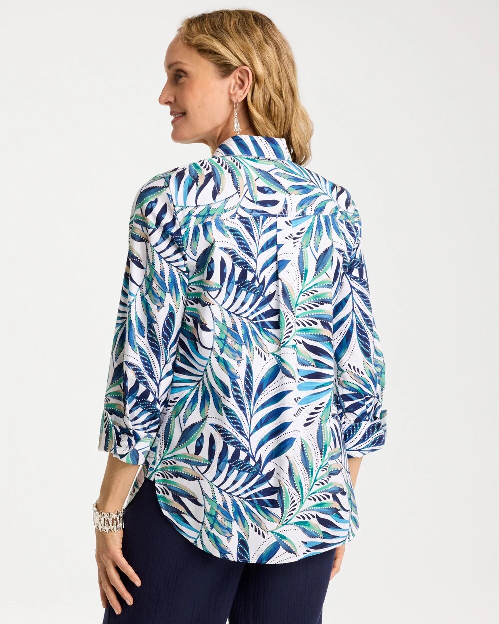 Chico's For Sale - Palm No Iron Stretch Shirt