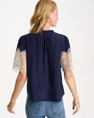 Chico's Outlet - Sea Island Crochet Lace Blouse