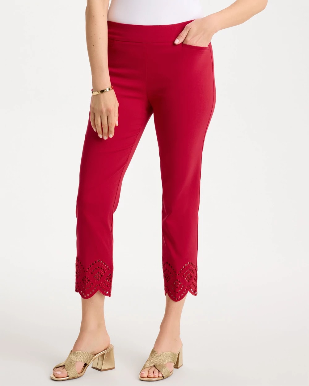 Chico's Online - Petite Brigitte™ Slim Scalloped Ankle Pants
