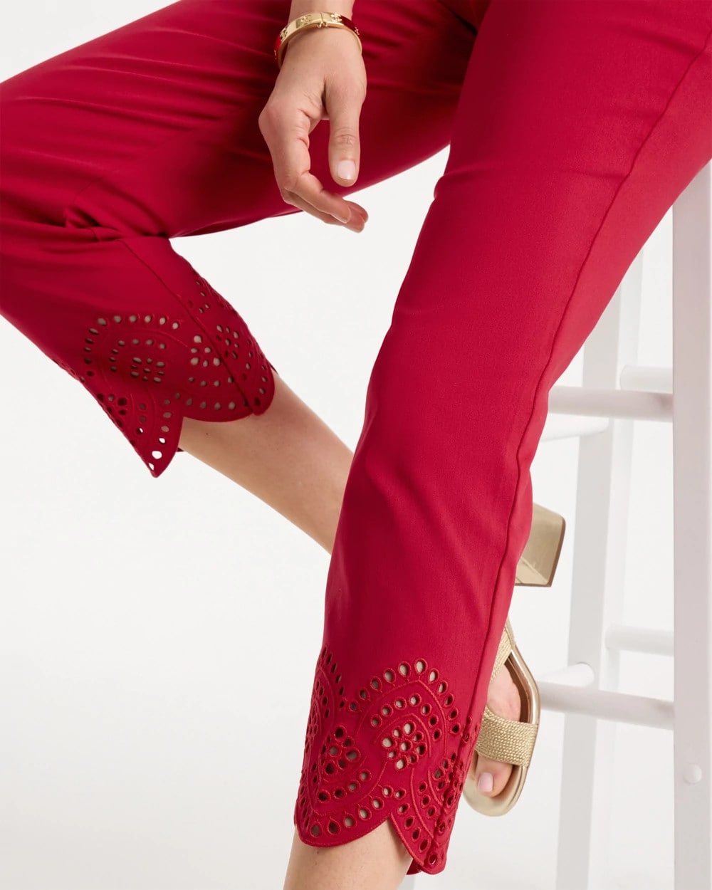 Chico's Online - Petite Brigitte™ Slim Scalloped Ankle Pants