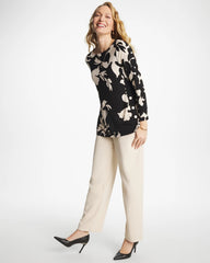 Chico's / Textured Straight Tapered Ankle Pants